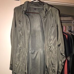 Olive green wind breaker